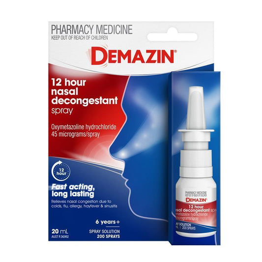 Demazin 12 Hour Relief Nasal Decongestant Spray - 20ml