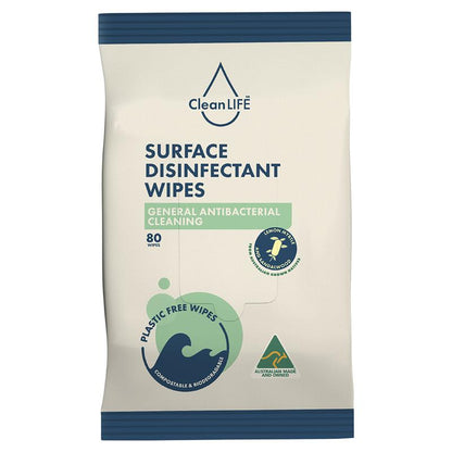 CleanLIFE Surface Disinfectant Wipes - 80 Pack