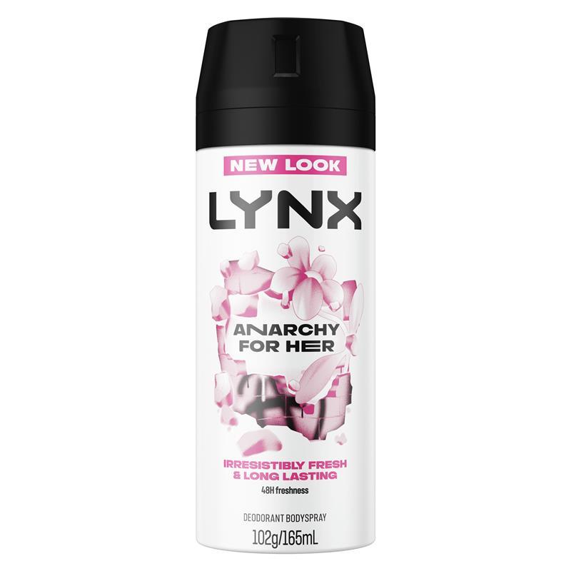 LYNX Anarchy For Her Deodorant Body Spray 165ml - 48hr Odor Protection