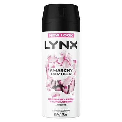 LYNX Anarchy For Her Deodorant Body Spray 165ml - 48hr Odor Protection