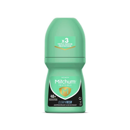 Mitchum Women’s Invisible Roll-On Antiperspirant 50ml, 48H Fresh - Auzzistore