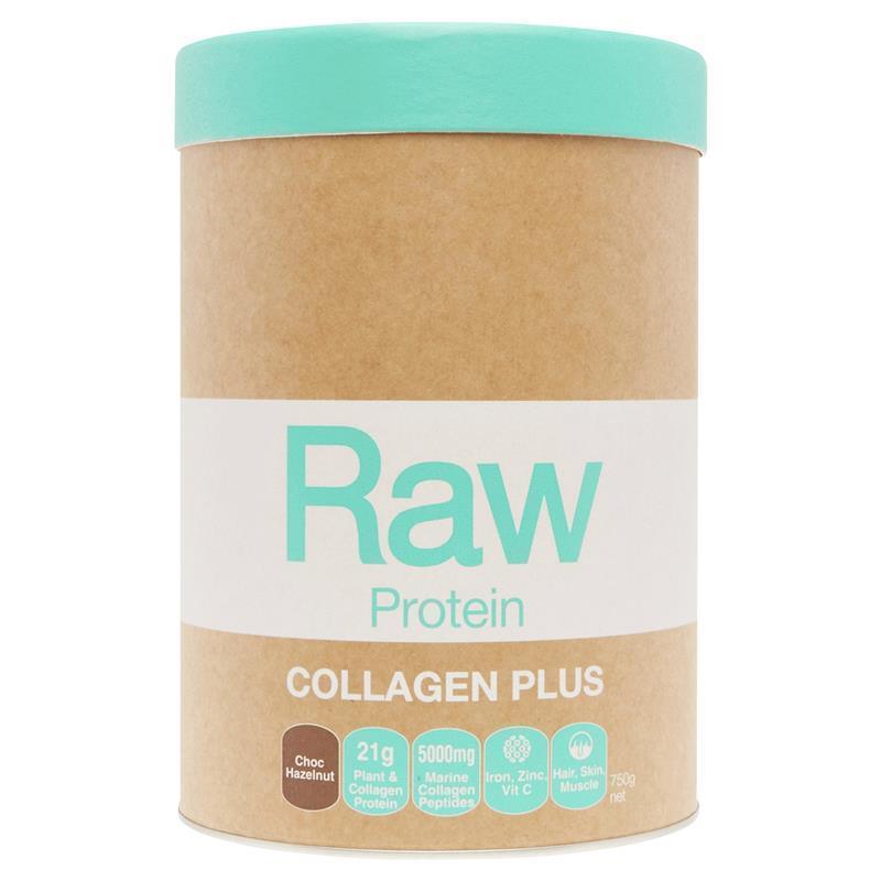 Amazonia Raw Protein Collagen Plus Choc Hazelnut 750g - Beauty & Wellness