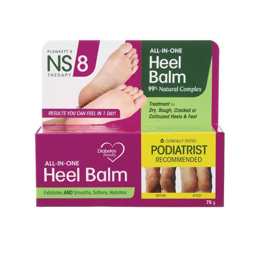 Plunketts NS8 Heel Balm 75g – Moisturizing Cream for Dry, Cracked Heels