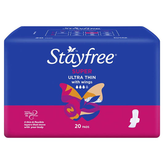 Stayfree Super Ultra Thin Sanitary Pads with Wings, 20 Pack – view 2