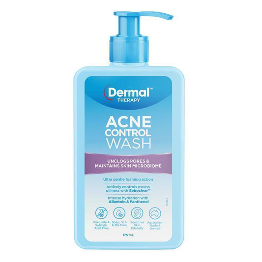 Dermal Therapy Acne Control Wash 175ml - Gentle Foaming Cleanser