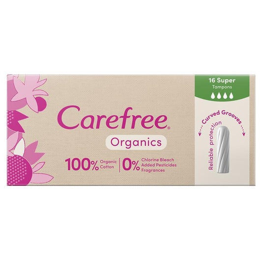 Carefree Organic Tampon Super 16 - Auzzistore