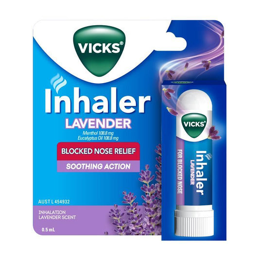 Vicks Lavender Nasal Decongestant Inhaler 0.5ml - Breathe Easy-Auzzi Store