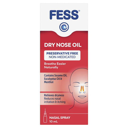 FESS Dry Relief Oil Nasal Spray 10ml - Natural Moisturizer for Nasal Dryness-Auzzi Store