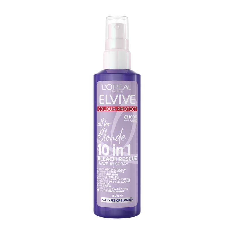 L'Oreal Paris Elvive Purple 10 in 1 Leave In Spray 150ml - Multi-Action Hair Care