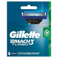 Gillette Mach3 Turbo Razor Cartridges 4-Pack – 3D Shave, 15 Uses