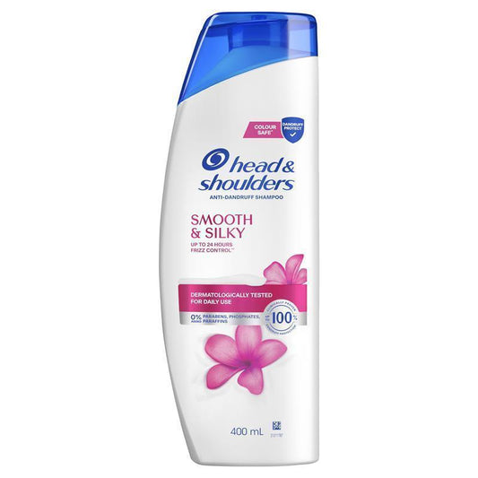 Head & Shoulders Smooth & Silky Anti-Dandruff Shampoo 400mL - For Beautiful, Flake-Free Hair-Auzzi Store