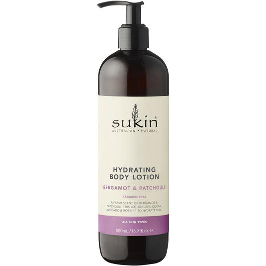 Sukin Hydrating Body Lotion with Bergamot & Patchouli - 500ml - Auzzi Store