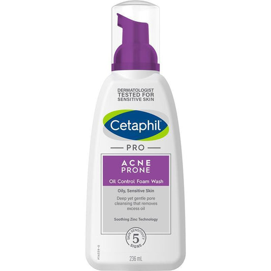 Cetaphil Pro Acne Prone Oil Control Foam Wash 236ml - Gentle Cleansing for Acne-Prone Skin-Auzzi Store