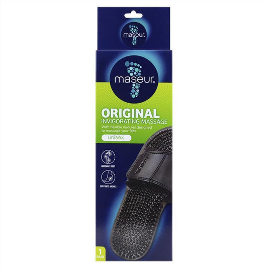 Maseur Invigorating Massage Sandal - Black, Size 10