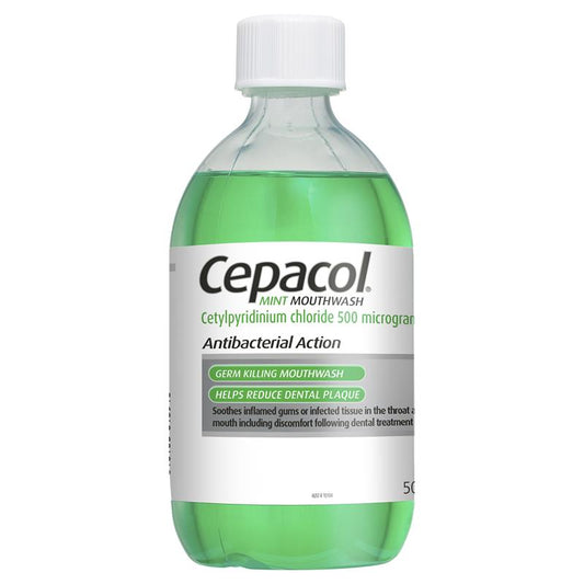 Cepacol Antibacterial Mouthwash - Mint Flavor 500mL-Auzzi Store