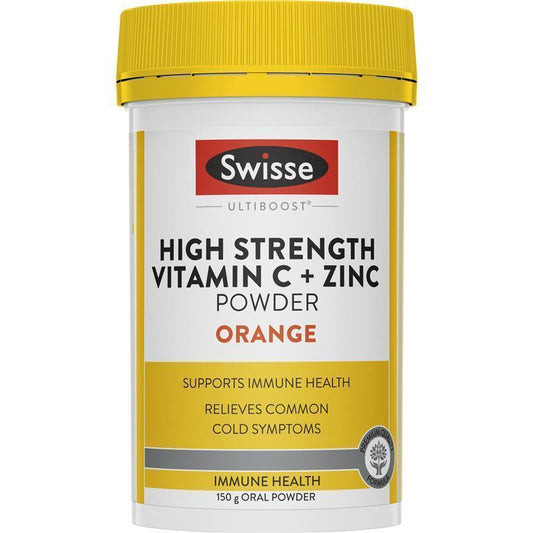 Swisse Ultiboost High Strength Vitamin C & Zinc Immune Support Powder Orange 150g