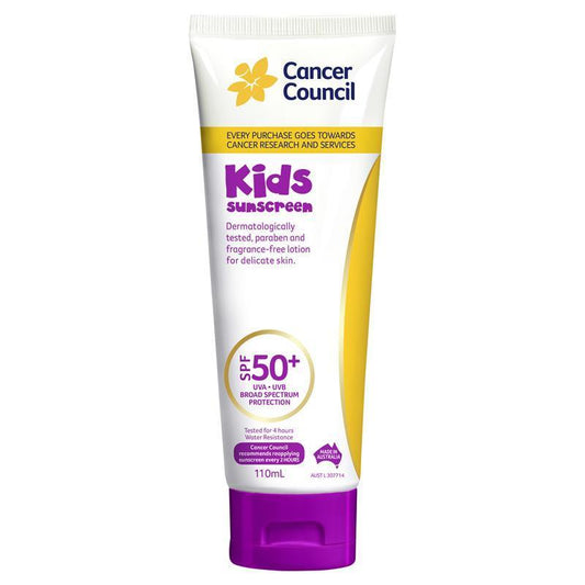 Cancer Council SPF 50+ Kids Sunscreen 110ml Tube-Auzzi Store