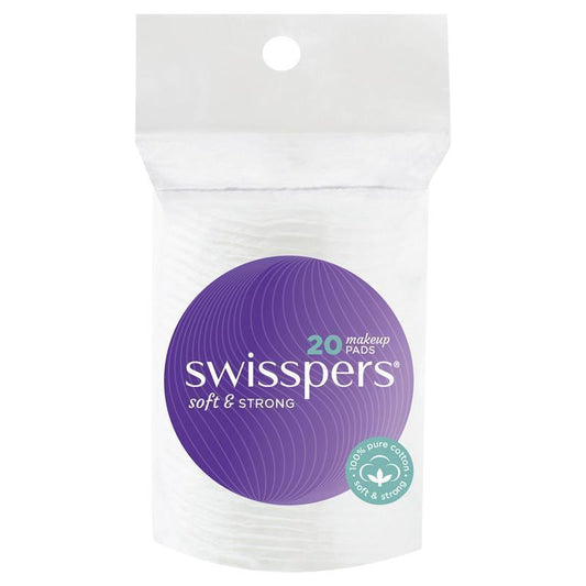 Swisspers 100% Pure Cotton Makeup Pads - 20 Pack for Effortless Beauty - Auzzi Store