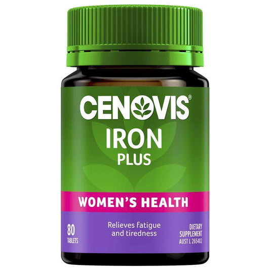 Cenovis Iron Plus Vitamins B5, B6, B12, C, Folic Acid - 80 Tablets