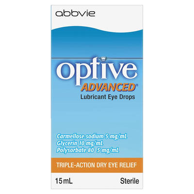 Optive Advanced Preservative-Free Lubricant Eye Drops 15ml