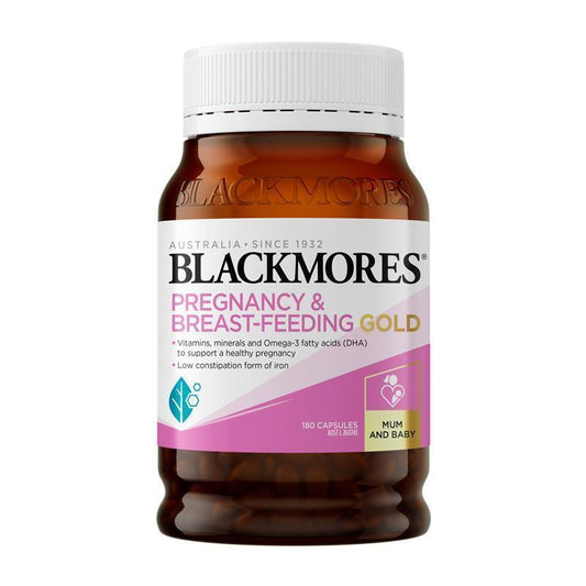 Blackmores Pregnancy & Breastfeeding Gold Capsules - 180, DHA & 20 Nutrients