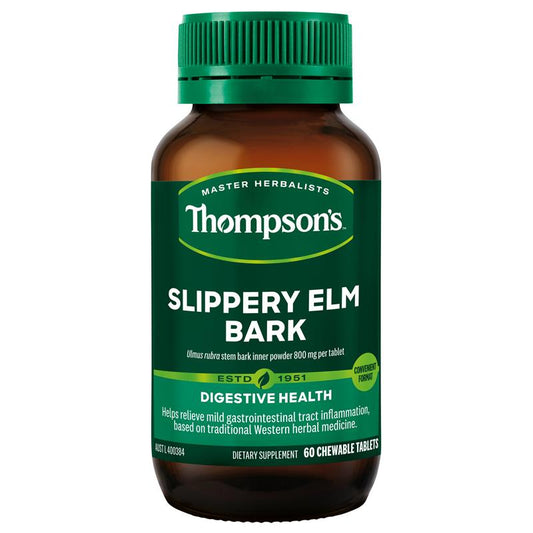 Thompson's Slippery Elm Bark 800mg - 60 Tablets for Digestive Health-Auzzi Store