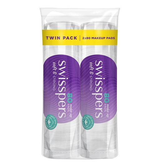Swisspers Makeup Rounds Twin Pack - 2x80 Count-Auzzi Store