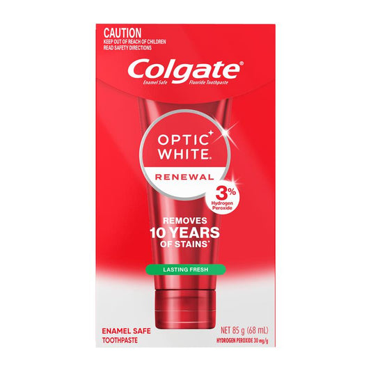 Colgate Optic White Renewal Teeth Whitening Toothpaste - Lasting Fresh 85g - Auzzi Store