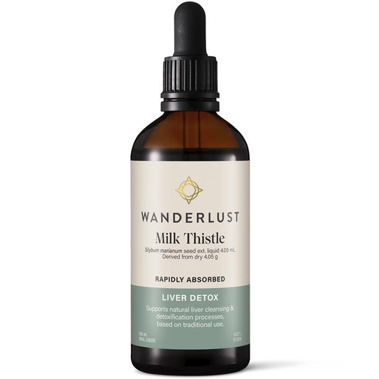 Wanderlust Milk Thistle Liquid Extract 140ml - Natural Liver Support - Auzzistore