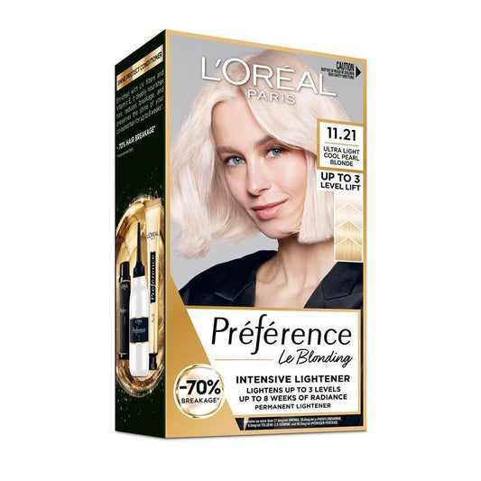 L'Oreal Paris Preference 11.21 Ultra Light Cool Pearl Blonde Hair Color-Auzzi Store