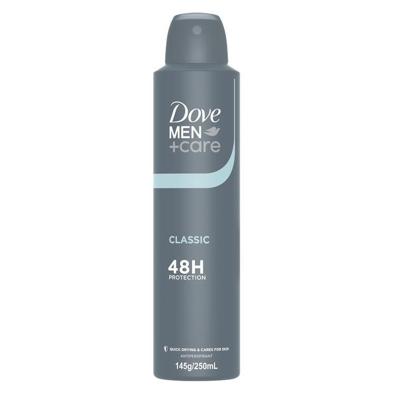 Dove Men+Care Classic 250ml Antiperspirant Spray - 48H, Alcohol-Free