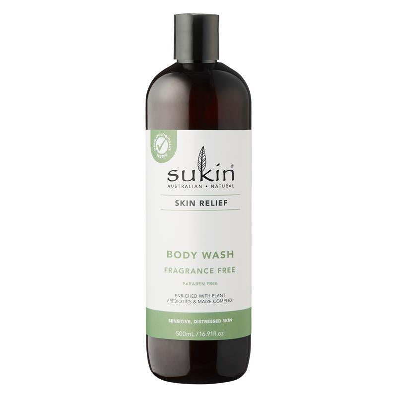 Sukin Skin Relief Moisturizing Body Wash 500ml with Maize Complex