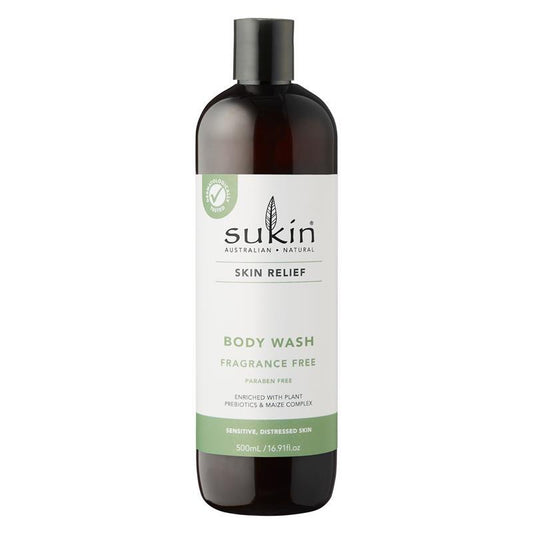 Sukin Skin Relief Moisturizing Body Wash 500ml with Maize Complex