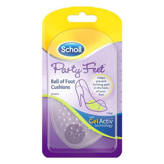 Scholl Party Feet Gel Cushions – Ultra Slim, Invisible Pain Relief, 1 Pair - Auzzistore