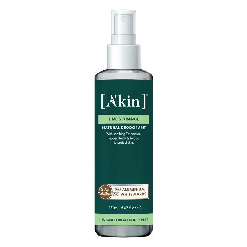 Akin Lime & Orange Natural Deodorant Spray 150ml