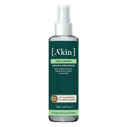 Akin Lime & Orange Natural Deodorant Spray 150ml
