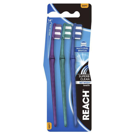 Reach Toothbrush - Superb Clean Between Teeth (Soft, 3 Pack) - Auzzi Store