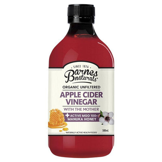 Barnes Naturals Apple Cider Vinegar with Mother & Manuka MGO100+ 500ml