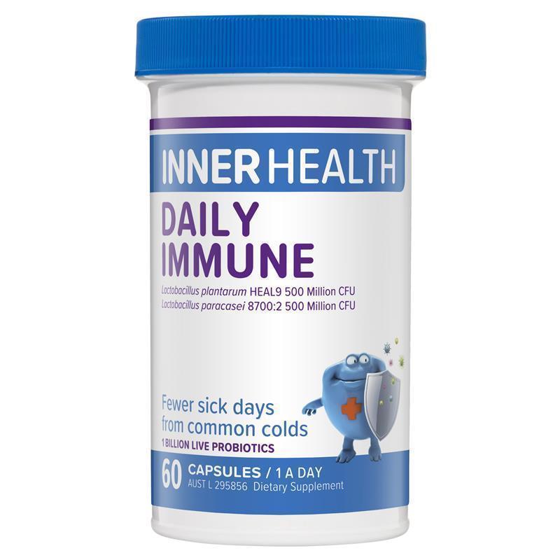 Inner Health Daily Immune Probiotic 1 Billion CFU, 60 Capsules, Gluten Free