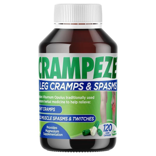 Crampeze Leg Cramp Relief Supplement - 120 Capsules with Magnesium & Ginkgo