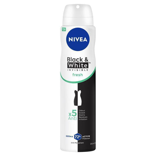NIVEA® Black & White Fresh Aerosol Deodorant - 250ml - Auzzi Store