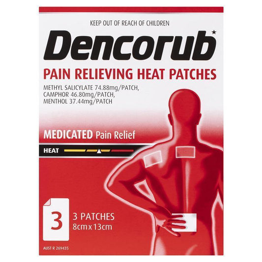 Dencorub Pain Relieving Heat Patch 3 Pack-Auzzi Store
