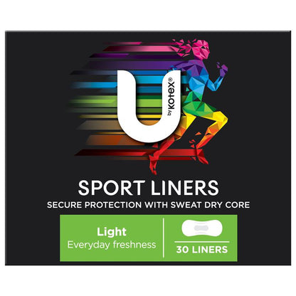 U by Kotex Sport Liners, 30-Liners, Sweat-Dry Core & Breathable