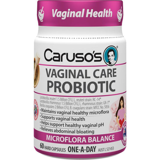Caruso's Probiotic Vaginal Care - 60 Capsules for Balanced Microbiome - Auzzistore