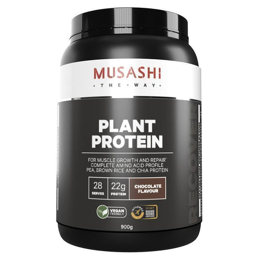 Musashi Plant Protein Chocolate - 900g for Complete Vegan Nutrition - Auzzi Store