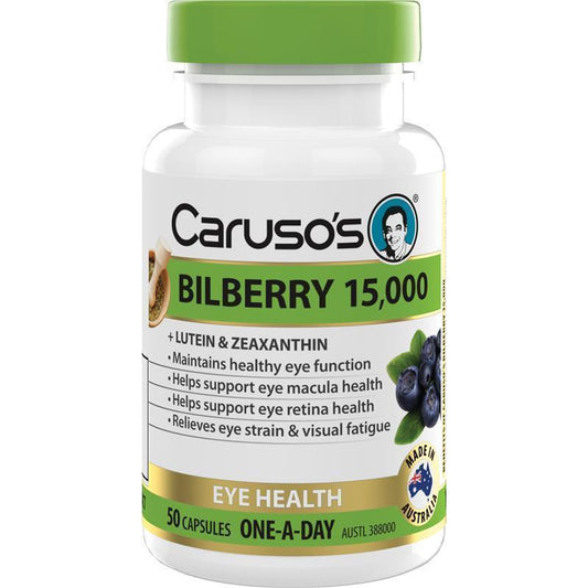 Caruso's Bilberry, Lutein & Zeaxanthin Eye Health Capsules - 50