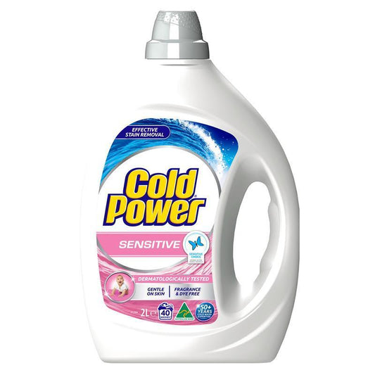 Cold Power Sensitive Pure Clean Laundry Detergent Liquid 2L - Gentle Yet Effective - Auzzistore