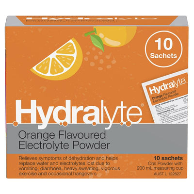 Hydralyte Powder Orange 5g x 10 - Rehydration Solution