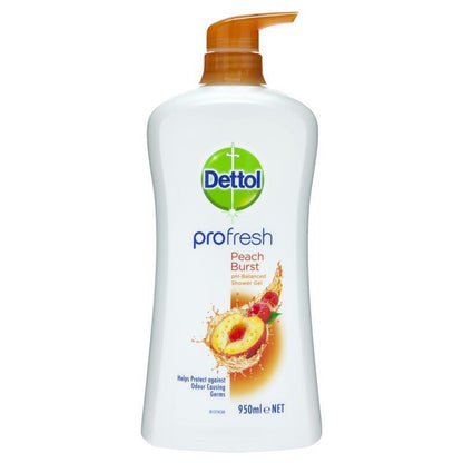 Dettol Profresh Body Wash Peach & Raspberry 950mL - Odor Protection
