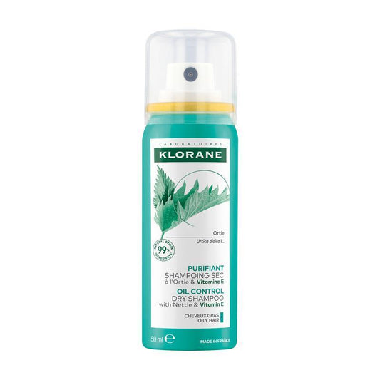 Klorane Oil Control Dry Shampoo with Nettle & Vitamin E - 50ml